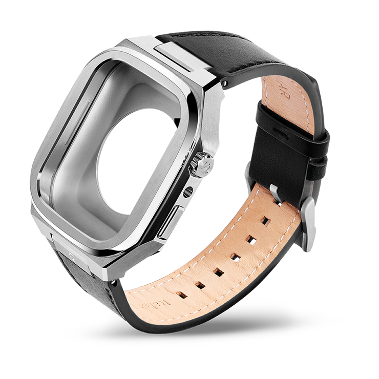 Kronemar Apple Watch Case with leather band for Series 8 7 6 5 4 SE